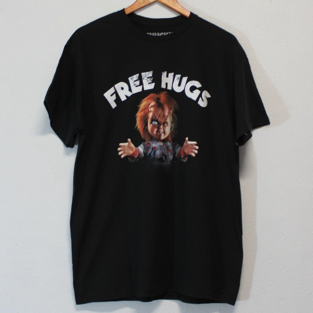 Chucky" Free Hugs" Men's Graphic T-Shirt